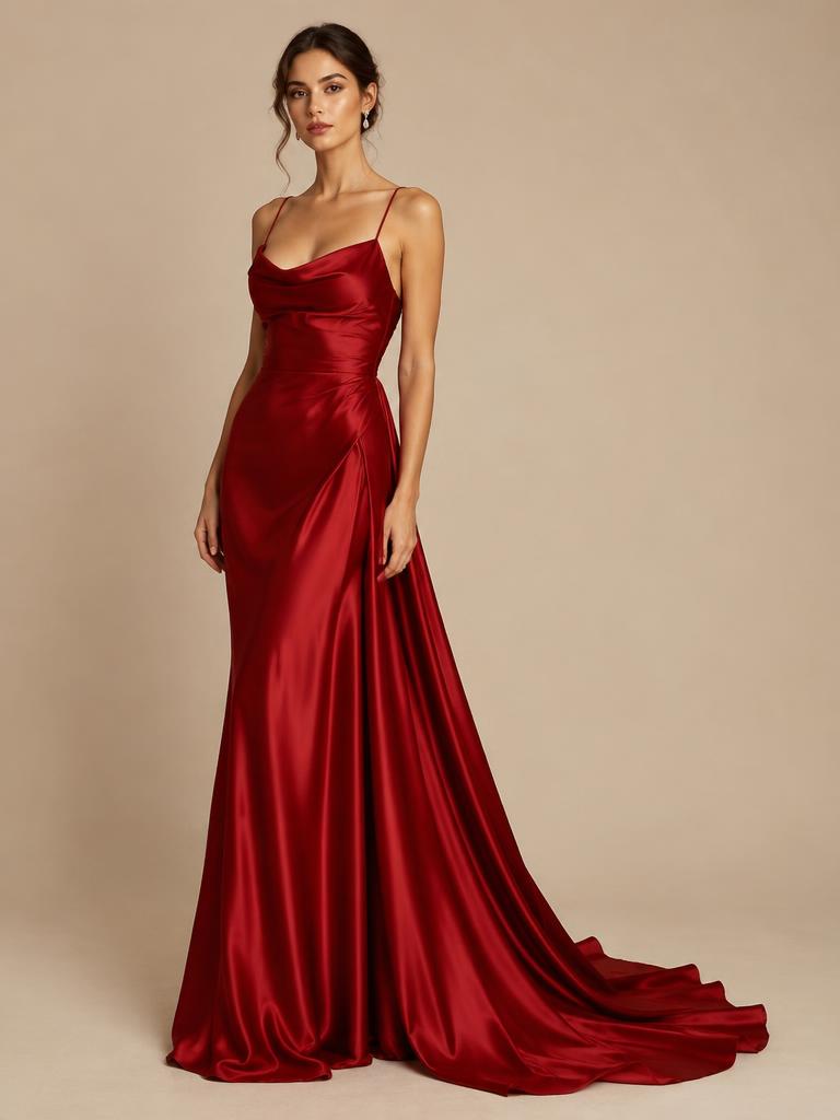 Scarlet Silk Gown